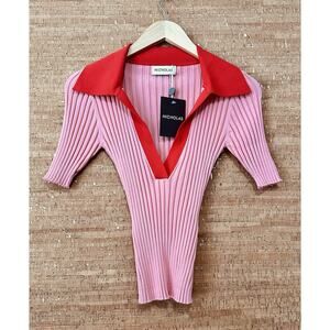 Nicholas the Label Giana Top Flamingo Size Small